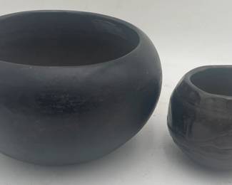 2 Native American Indian Pottery Bowls Incl. Signed Marie,