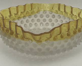 Art Glass Hobbs Brockunier "Francesware" Hobnail Bowl, 1886