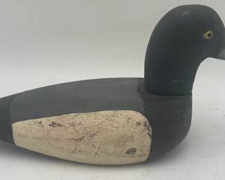 Bluebill Drake Wooden Duck Decoy by Kenneth Hovey, Henderson, NY