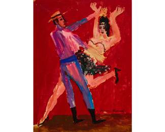 Aaron Bohrod, Burlesque Dancers - LOT 36