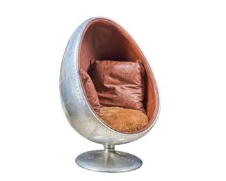 Aviator Style Egg Chair - LOT 32