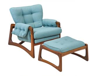 Adrian Pearsall, Model 2466C Lounge Chair and Ottoman - LOT 50
