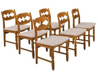 Set of (6) Henning Kjaernulf Razorblade Chairs - LOT 316