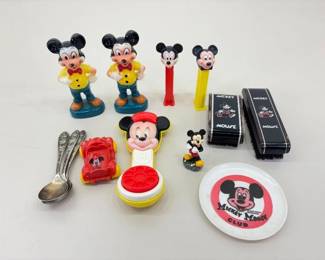 Lot of Vintage Mickey Mouse Toys and Collectibles 