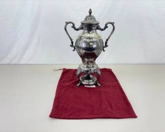 Large Silver Plate 1800's Samovar