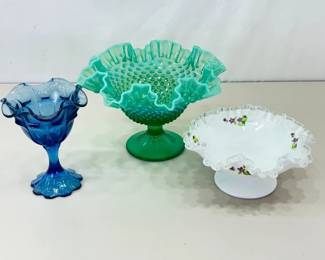 Lot of Vintage Fenton Compotes