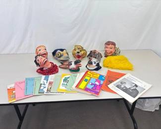 Lot of 1960's Hand Puppets and Scripts By Strand