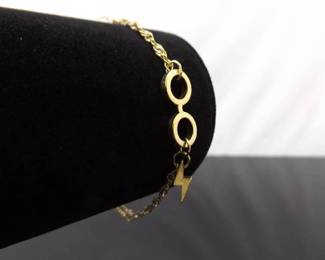 .925 Sterling Silver Vermeil Alex and Ani Adjustable Bracelet