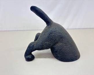 10" Cast Iron Digging Dog Garden Statue