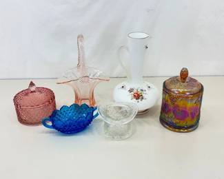 Lot of Vintage Depression Glass, Carnival Glass, etc.