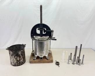 Antique Cast Iron 8 Qt Chop-Rite Sausage Stuffer Fruit Press