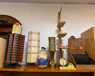 General store displays trench art
