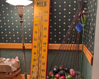 Belle Vernon antique thermometer, dairy milk, advertising