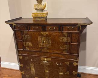 Korean 4 Drawer / 4 Door Tansu Chest (15"D x 40-1/2"W x 39"H)
