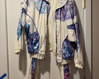 Women's Vintage East West Windbreaker Warm-Up Suit Size M