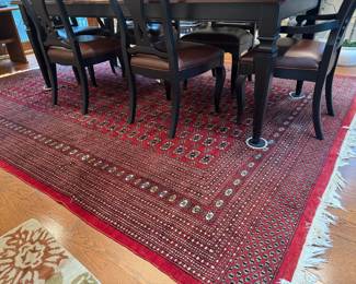Hand-Knotted Turkmen Bokhara Wool Rug (102"W x 134"L)