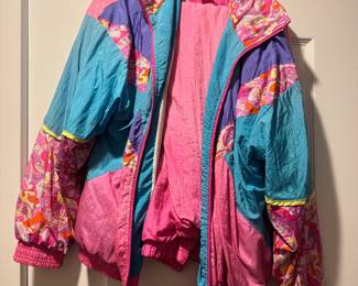 Women's Vintage Casual Radiance Windbreaker Warm-Up Suit Size M