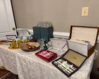 Collection of Flatware, Crystal & Tableware