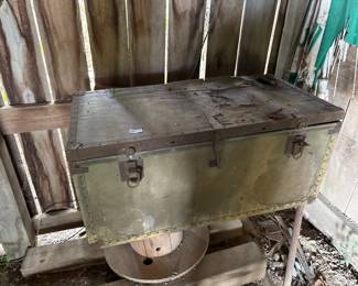 VINTAGE CHEST W/ CONTENTS