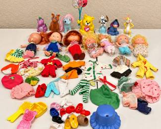 ld Lot of Assorted Dolls, Figures, Clothing, and Accessories Vintage Collection