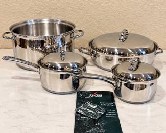 hk Belgique Professional 4Piece Cooking Set with Manual and Cleaner