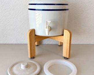 lk Ceramic Water Dispenser with Wooden Stand