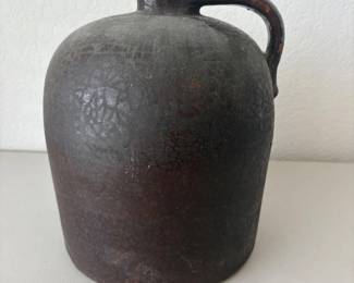 hd Brown Stoneware Beehive Whiskey Jug with Crackle Finish