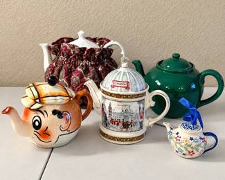 lk Assorted Decorative and Functional Teapots Collection