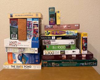 ld Varied Collection of Jigsaw Puzzles Multiple Sizes and Themes