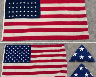 m Two 50Star American Flags Large U.S. Flags with Traditional Triangular Fold