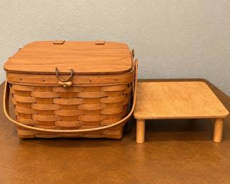 ld 1994 Longaberger Picnic Basket with Table