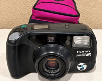 e Pentax Zoom 90WR 35mm Film Camera with Storage Case