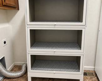 f 3Piece Metal BarristerStyle Stacking Bookcase