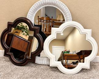 hd Set of 3 Decorative Wall Mirrors with Frames