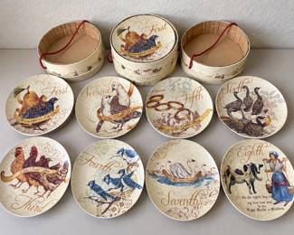 h Set of 16 Noble Excellence 12 Days of Christmas Salad Plates