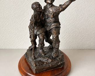 m Limited Edition Bronze Sculpture of Two Infantry Soldiers