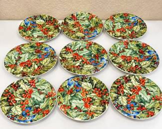 hk Set of 9 Grien France Decorative Plates