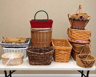 ld 15Piece Wicker Basket Set with Basketville Picnic Basket