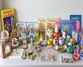 h Assortment of Easter and Peter Rabbit Holiday Collectibles