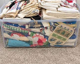 b Large Assortment of Textiles