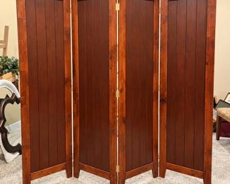 f 4Panel Wooden Room Divider 72 Tall x 70 Wide