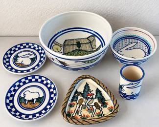 lk Debbie Dean Pottery Rustic Farmhouse Stoneware Set