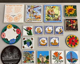 ld Assorted Decorative Ceramic Coasters and Trivets Set