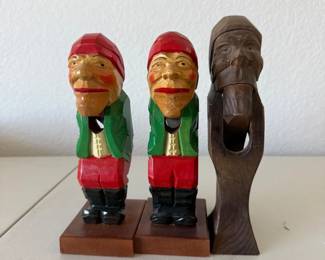 h Set of Three wooden nutcrackers