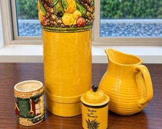 ld Yellow Ceramic Kitchen Decor Lot