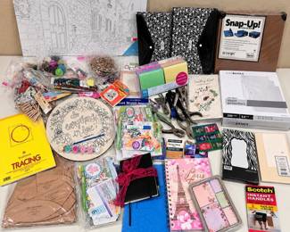 b Large Scrapbooking, Paper Crafting CardMaking Supply Lot Punches, Organizers, Stencils More