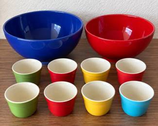 lk Set of 10 Waechtersbach from Germany and Crate and Barrel Ceramic Bowls