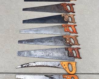 g Collection of 8 Antique Older Hand Saws