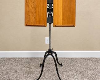 f Victorian Adjustable Double Sided Wooden Book Stand