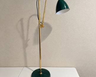 hd Vintage Brass Green Adjustable Floor Lamp